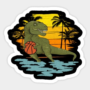 DinosaurTrex Basketball, Boys Dinosaur Sticker